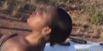 chubby african girl fucked at my safari