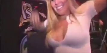 Busty Redhead Strips on Spring Break
