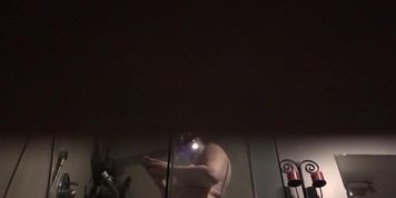 Hidden camera of step sis showering
