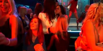 Awesome lesbians gets wild in a club