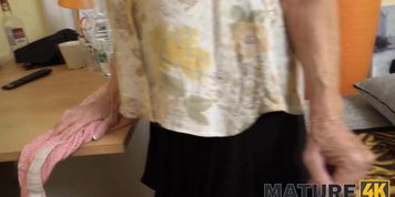 MATURE4K Maid is middle-aged and she is man's type so he goes fucking mature