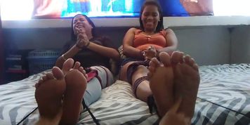 Two ticklish friends