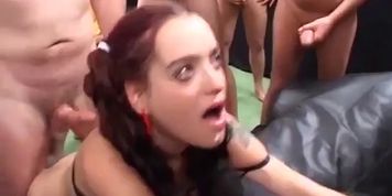 WILDGROUPSEX - flexible teen in wild anal orgy