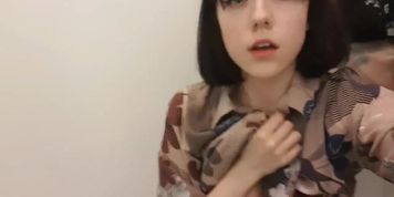 Girl masurbating in public