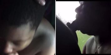 Sucking black dick as neighbors pass by ) (Split Screen)