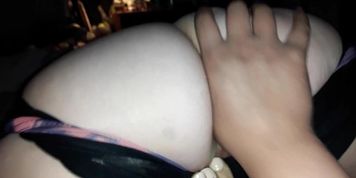 Playin wit my friends girlfriends pussy while he is in the shower