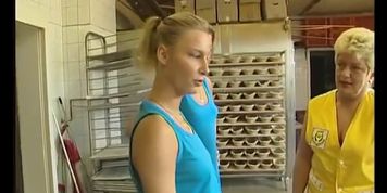 Fucking around in the kitchen - Julia Reaves