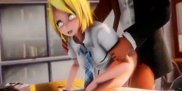 Kagamine Rin having sex with her teacher