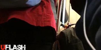 Bulge Flash for Teen on Subway