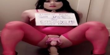 Daisy toy thanking me like a good sissy 