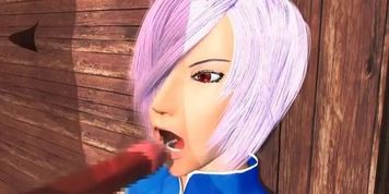 Blonde hentai hentai babe gives blow and footjob
