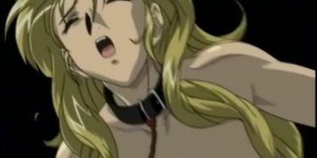 Chained hentai coeds peeing in the garden