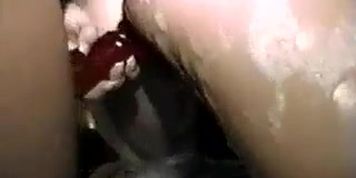 Two girls playing around in the bath