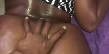 Oiled Bootylicious Ebony Given Backshots