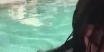 Poolside BBC Blowjob