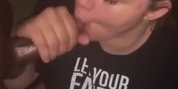 AMAZON sucking two dicks