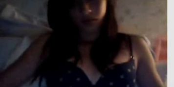 Cute Asian girl masturbating on webcam