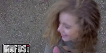 Mofos - Skinny Blonde Sabrina Spice Fucked &Amp; Facialized Outside