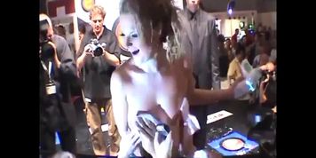 Tarra White - Letting Fans Play With Her Boobs Live At Erotic Fair
