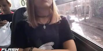 Dickflash Teen on Bus