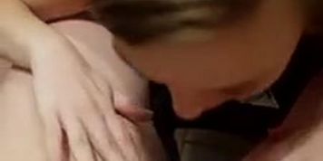 Two girls licking eachother on public toilet