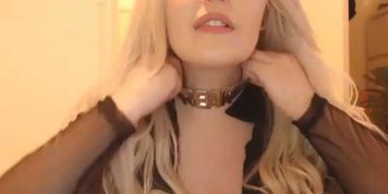 Gorgeous blonde big tits tease on cam