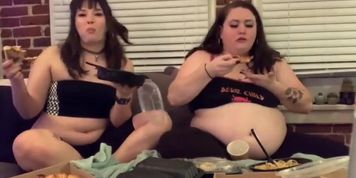 Two Girl Stuffing