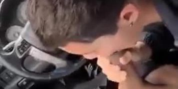 Boy with no money scrounges a ride and pays with a blowjob