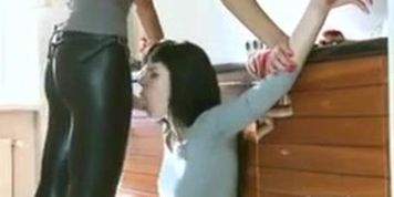 lesbian strapon creampie