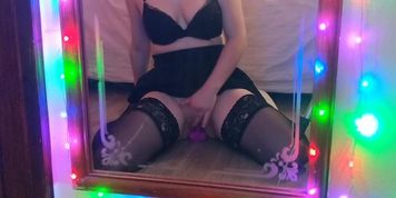 riding my dildo in the mirror, I cum so many times