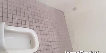 JAPAN PISS TV - Beautiful Japanese women taking a piss in the bathroom