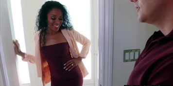 Perfect double blowjob and screw with two ebony chicks