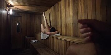 Cock Flash Public Sauna With Naked Milf She Helps Me