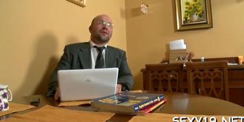 Horny old tutor giving lessons