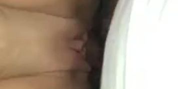 Daddy cums on my tight young pussy 
