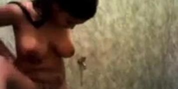 Curvy Indian babe with big boobs taking a shower