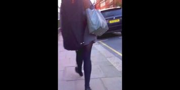 Candid tiny skirt redhead wardrobe malfunction