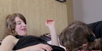 Trans cocksucker girl drilled doggystyle