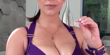 Angela White Gives JOI In Purple Lingerie