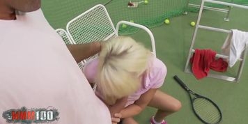 Horny skinny blonde deeply ass fucked