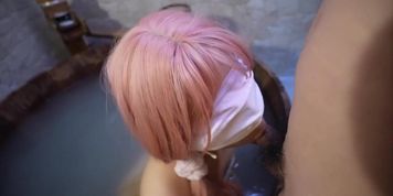 汉服情趣，一边泡澡一边中出 (Eva Elfie)