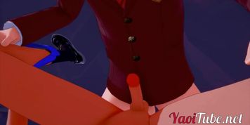 Yaoi 3D - NekoBoy is fucked by FoxBoy in an alley (Kim Triple X)