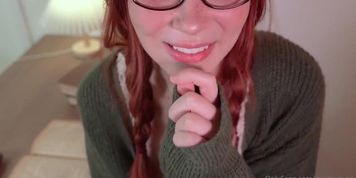 Maimy ASMR Shy Nerdy Bookworm Blowjob Video Leaked (aleksa mink, angie bloom, lilly philips, madei)