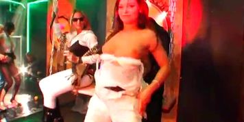 DRUNKSEXORGY - Bi-sexual babes fucking in public