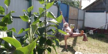 I caught my neighbor masturbating furiously outdoors porn