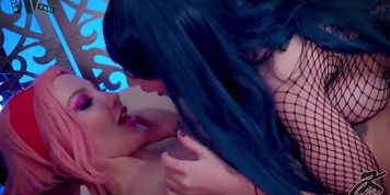 Hinata & Sakura Naruto Cosplay Sluts - Hardcore Lesbian Fisting & Ahegao Pleasure