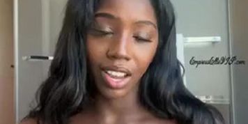 Ellietheempress you can cum on my black juicy boobs