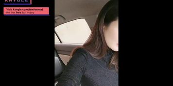 Super horny Hot jav chinese sexy model caught squirting in car