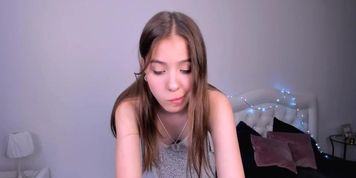 Skinny petite small boobs girl webcaming solo