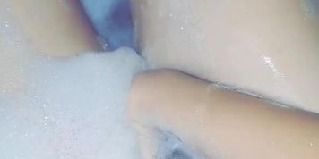 Playing with myself in bubble bath